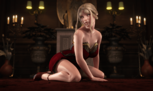 Lillian on Her Knees